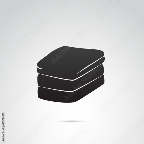 Towel vector icon.