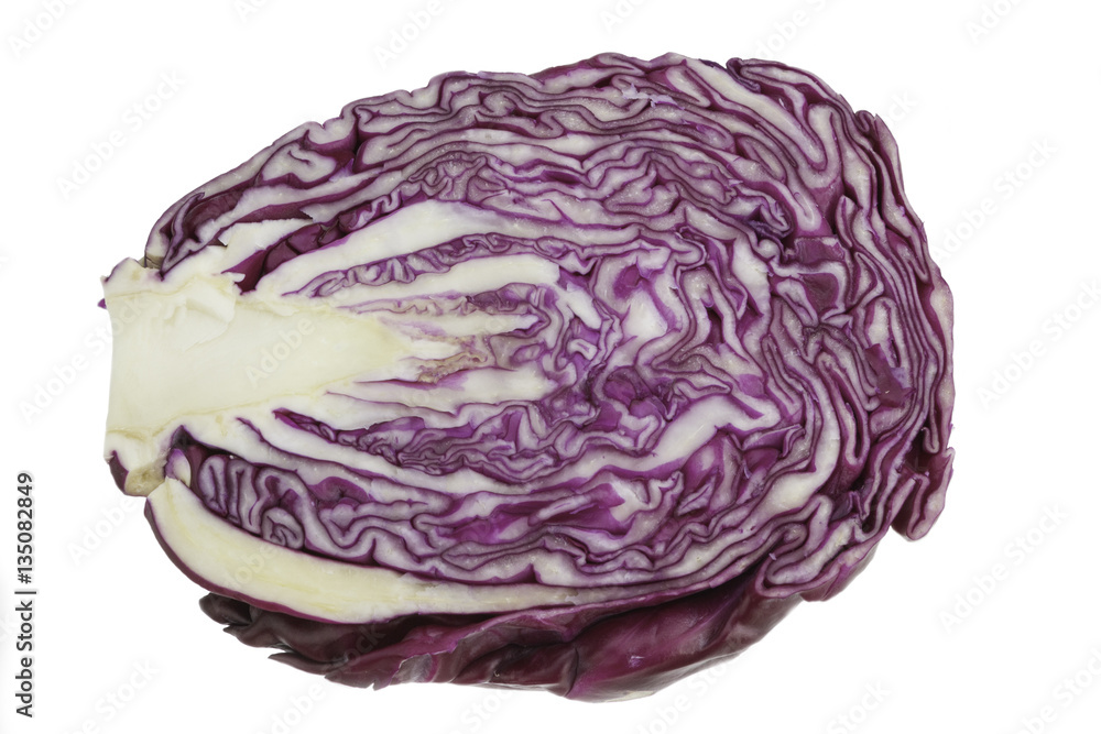 red cabbage on a white background red cabbage on a white background