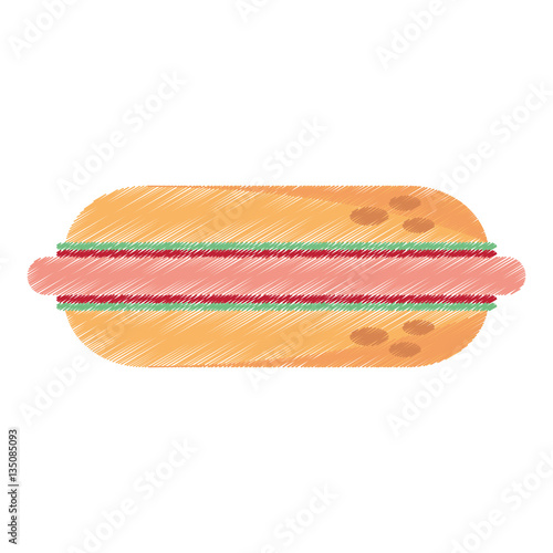 drawing burger fast food tasty movie vector illustration eps 10