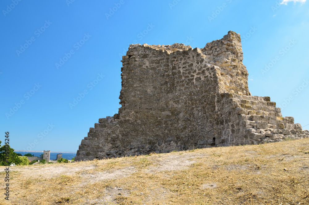 A fragment of ancient buildings. A fragment of ancient buildings.