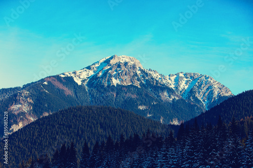 View at winter mountains Tatry, Poland