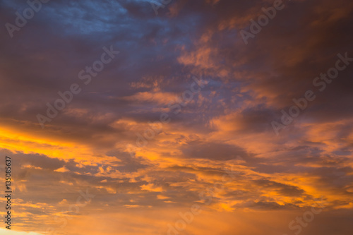 Fototapeta Naklejka Na Ścianę i Meble -  Sky with gold clouds
