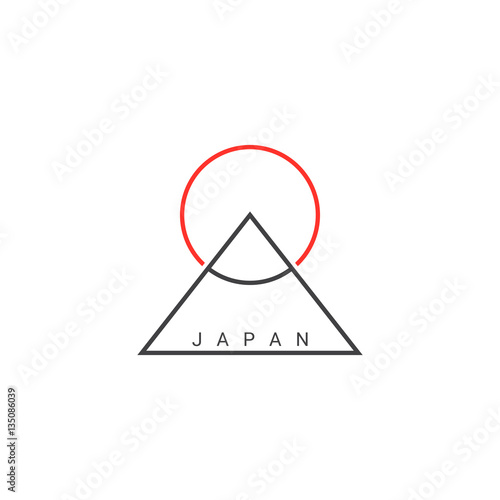 Vector abstract Japan icon