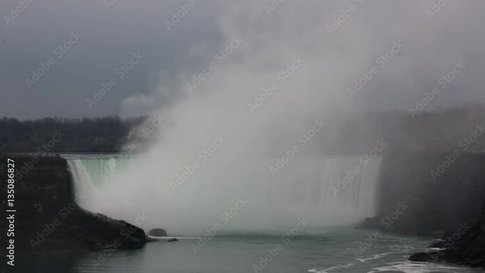 Fomous Niagara Waterfall by the USA and Canada border Fomous Niagara Waterfall by the USA and Canada border