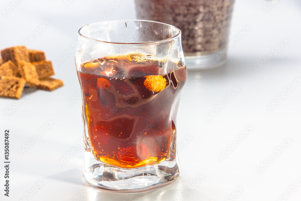The traditional Russian drink - kvass, which is made from rye bread. The traditional Russian drink - kvass, which is made from rye bread.