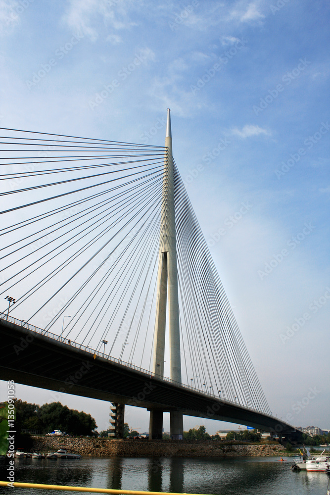 Ada bridge in Belgrade, Serbia.