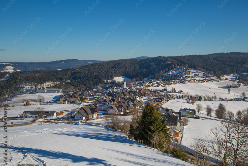 Fototapeta premium Panorama von Fischbach in der Steiermark