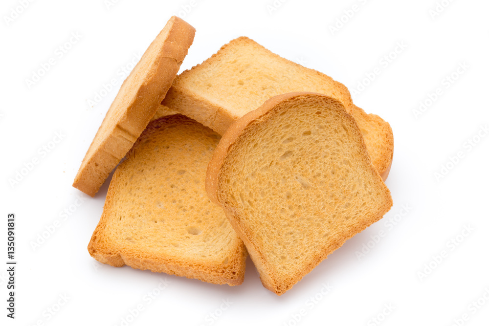 Slices of toast bread on wooden table, top view. Slices of toast bread on wooden table, top view.