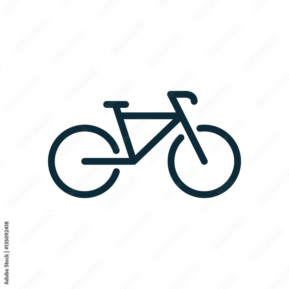 bicycle icon on white background bicycle icon on white background
