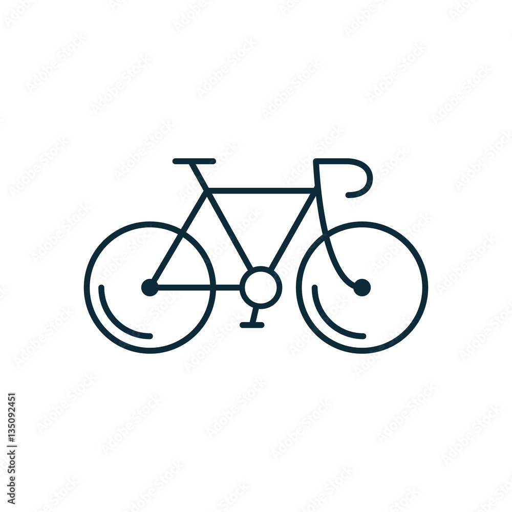 bicycle icon on white background bicycle icon on white background