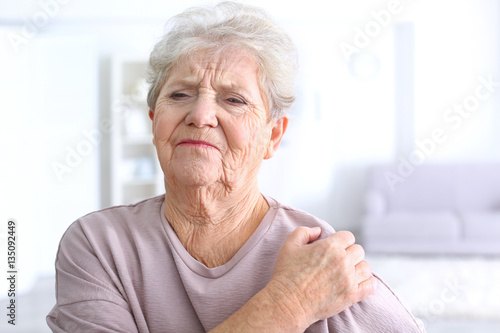 Elderly woman suffering fro...
