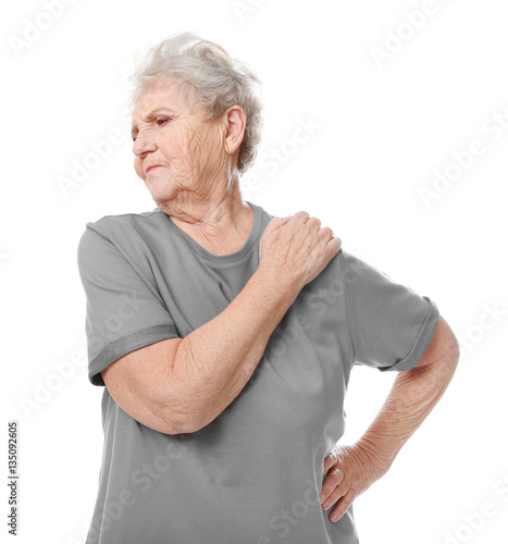 Elderly woman suffering fro...