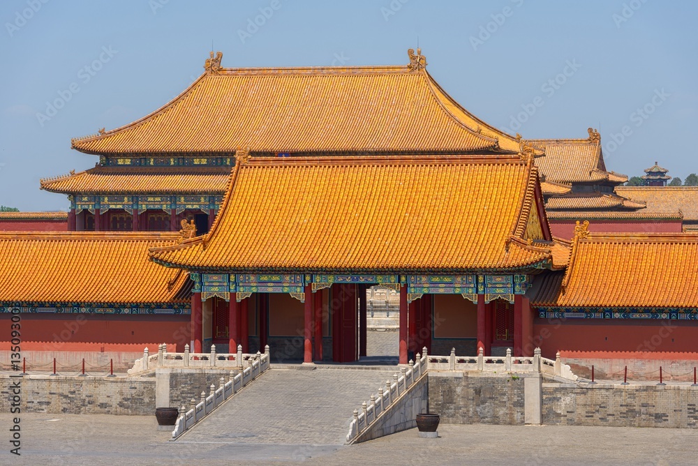 Traditional Chinese building under blue sky Traditional Chinese building under blue sky