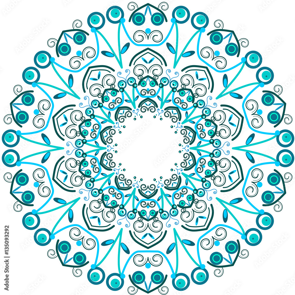 Beautiful oriental ornament, located in a circle. Beautiful oriental ornament, located in a circle.