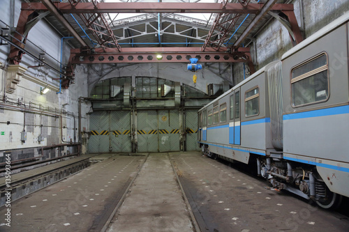 The depot with workshops for the repair of subway's rolling stock and metro wagons © ironstuffy