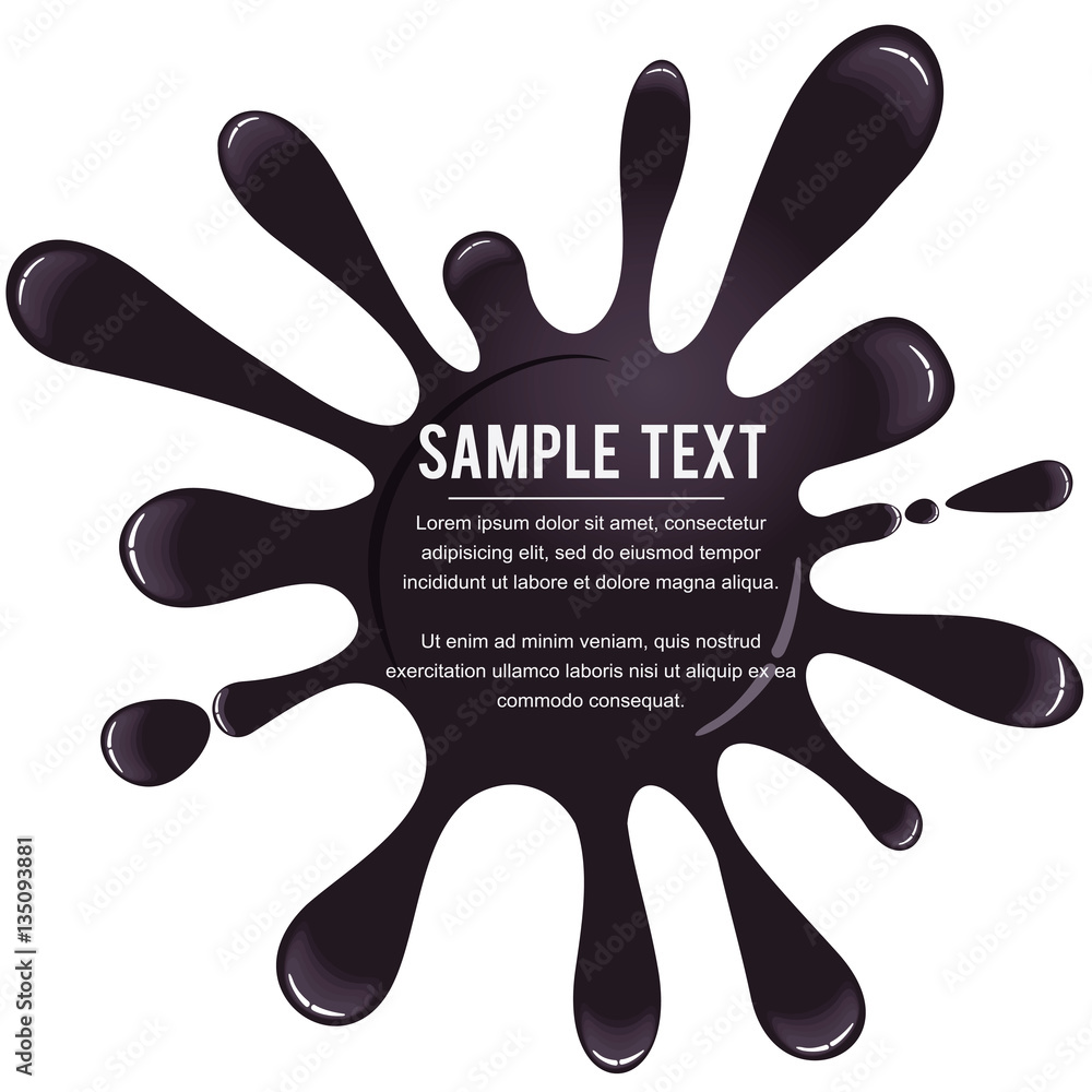 Splash Label Vector. Blot Shape Ready for Design. Splash Label Vector. Blot Shape Ready for Design.