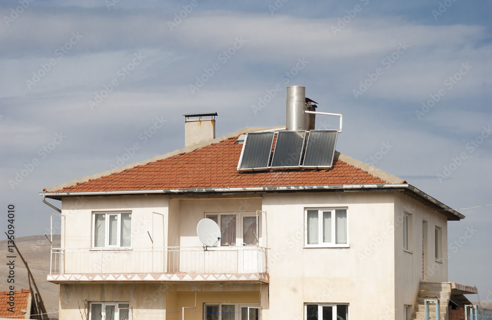 solar set for water heating at roof solar set for water heating at roof