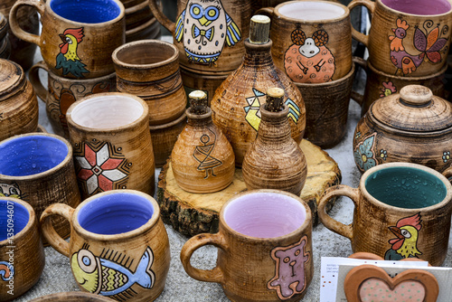 традиционная украинская глиняная посуда