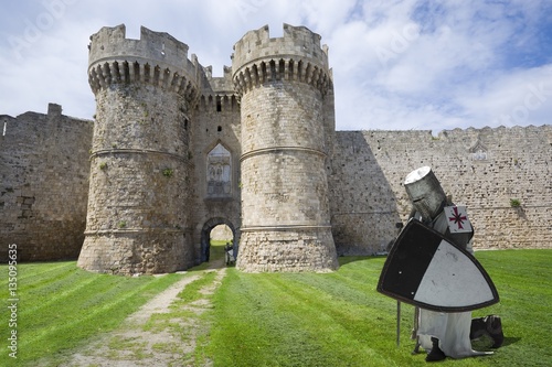 Medieval knight with fortif...
