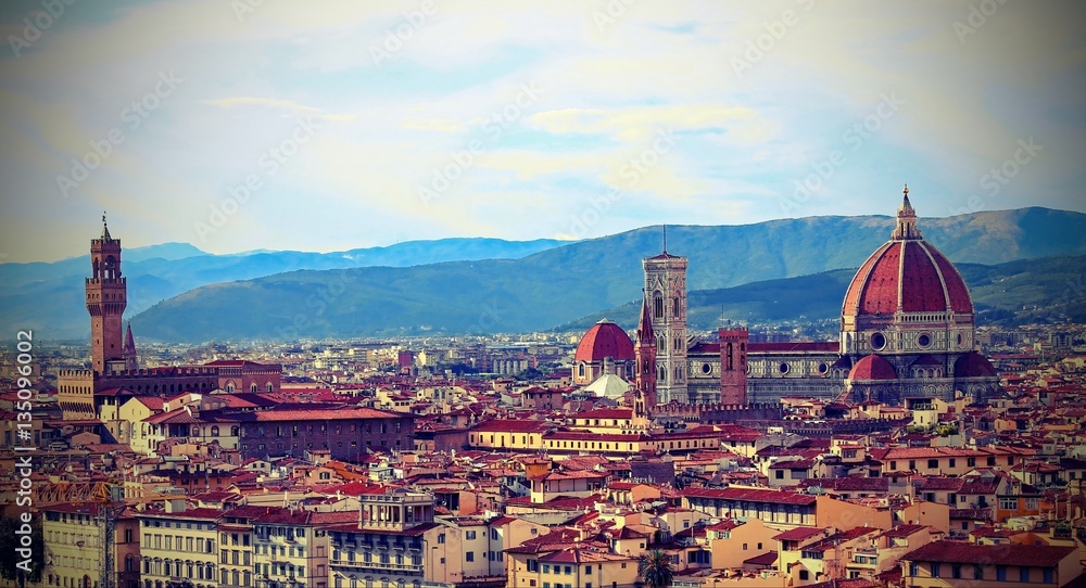 Florence Italy Fantastic view from Michelangelo Square