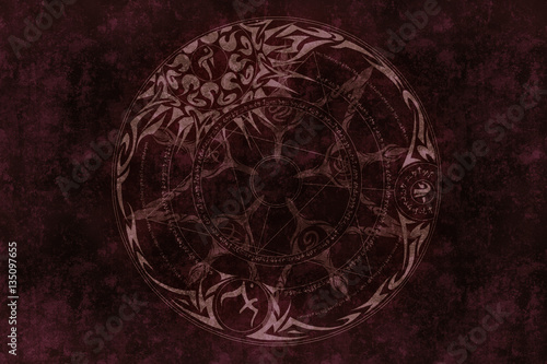 Esoteric background. Backdrop for magic, astrology, alchemy.