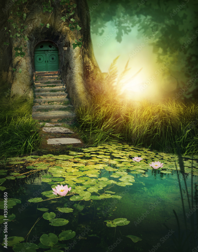 Fototapeta premium Fantasy wood house