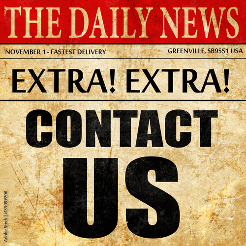 contact us, newspaper article text
