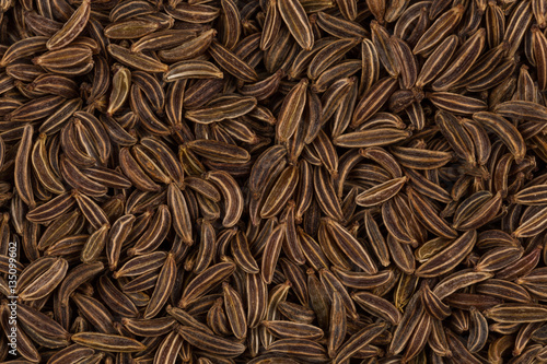 Close up caraway seeds