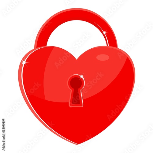red heart lock