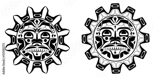 Vector illustration of the sun symbol