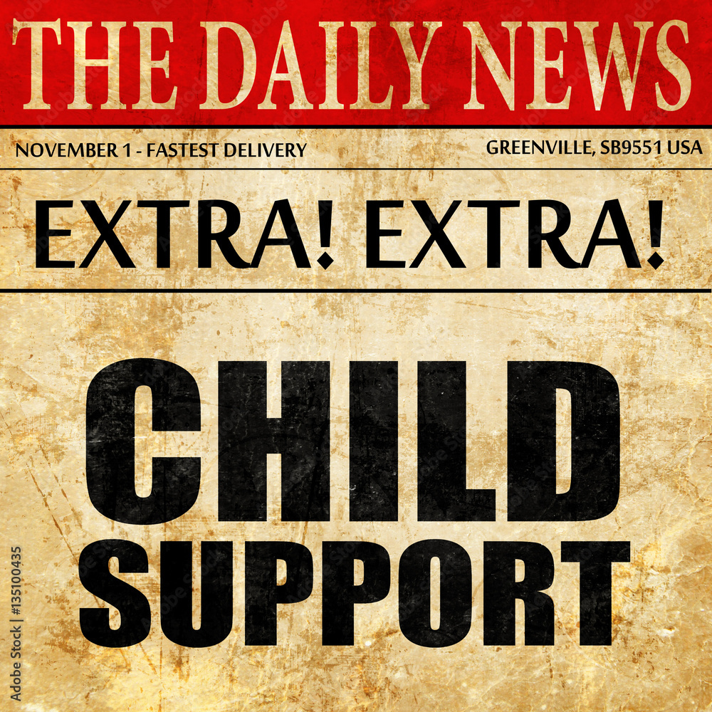 child support, newspaper article text