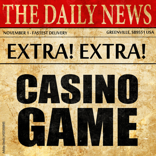 casino game, newspaper article text
