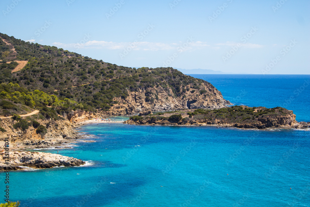 Sardinia beatifull rock beach Torre di Chia Sardinia beatifull rock beach Torre di Chia