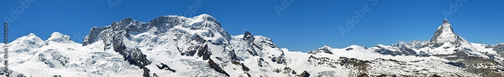 Alpen-Panorama mit Matterhorn