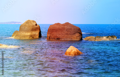 Photos sea landscape with waves