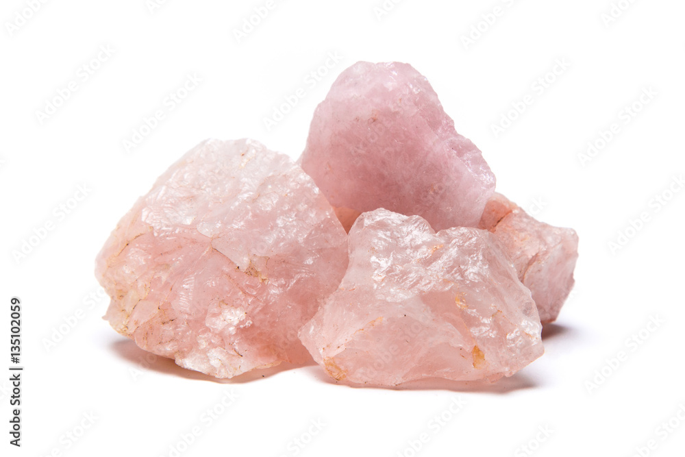 Rose Quartz Isolated on White Rose Quartz Isolated on White