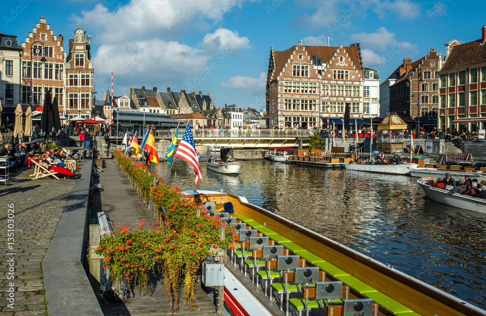Korenmarkt in Ghent, Belgium