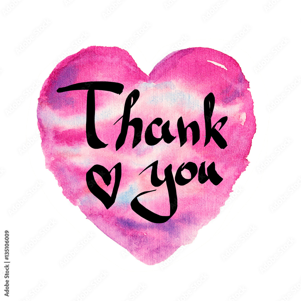 Cute watercolor heart symbol illustration isolated on white background ...