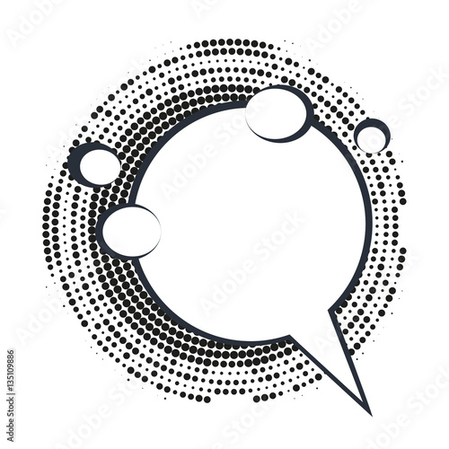 Comic speech bubbles with halftone shadows. Vector illustration eps 10 isolated on background.