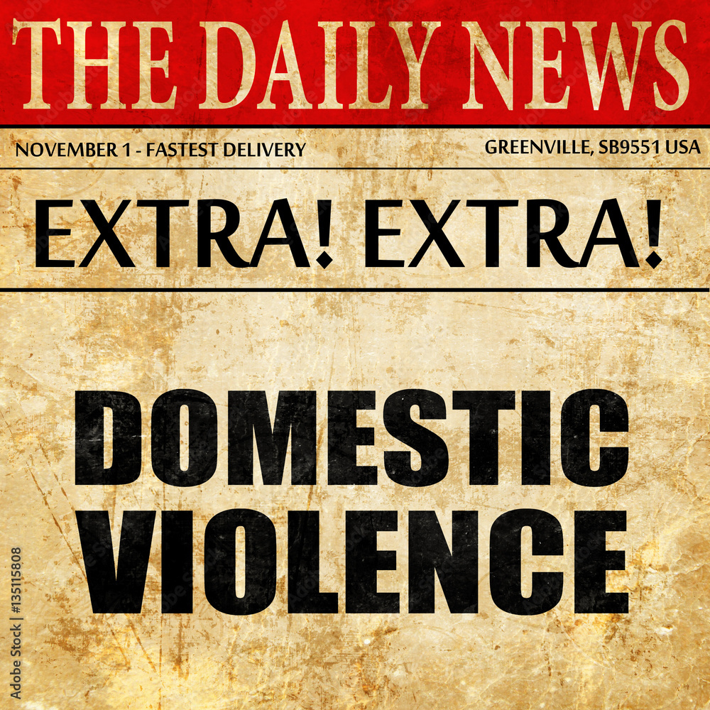 domestic violence, newspaper article text