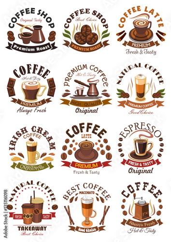 Sleeve or cup of hot coffee and beans.