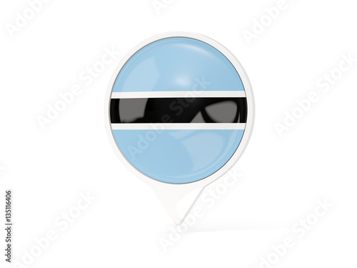 Round white pin with flag of botswana Free Download Round white pin with flag of botswana - GFXLoad