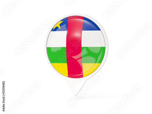 Free Download Round white pin with flag of central african republic - GFXLoad
