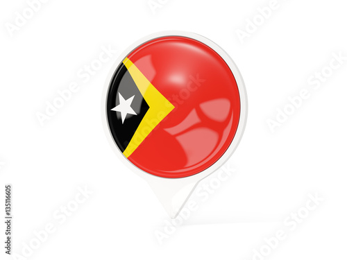 Free Download Round white pin with flag of east timor - GFXLoad