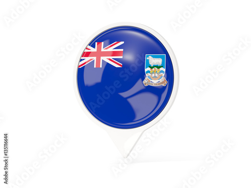 Round white pin with flag of falkland islands Free Download Round white pin with flag of falkland islands - GFXLoad
