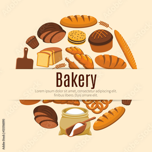 Cereal bread or pastry food banner