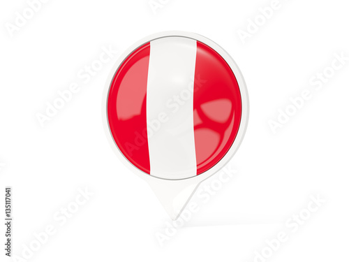 Round white pin with flag of peru Free Download Round white pin with flag of peru - GFXLoad