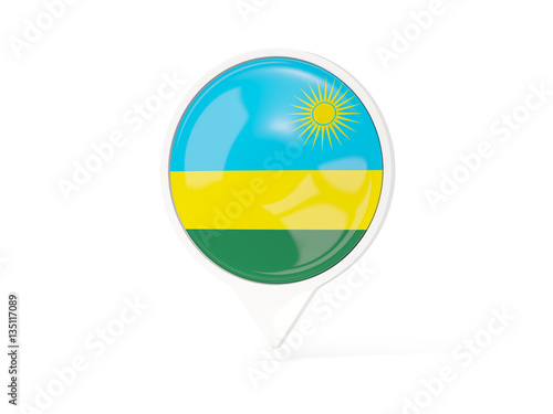 Round white pin with flag of rwanda Free Download Round white pin with flag of rwanda - GFXLoad