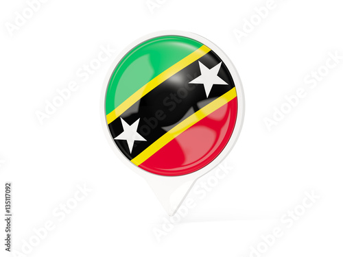 Round white pin with flag of saint kitts and nevis Free Download Round white pin with flag of saint kitts and nevis - GFXLoad