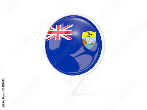 Free Download Round white pin with flag of saint helena - GFXLoad